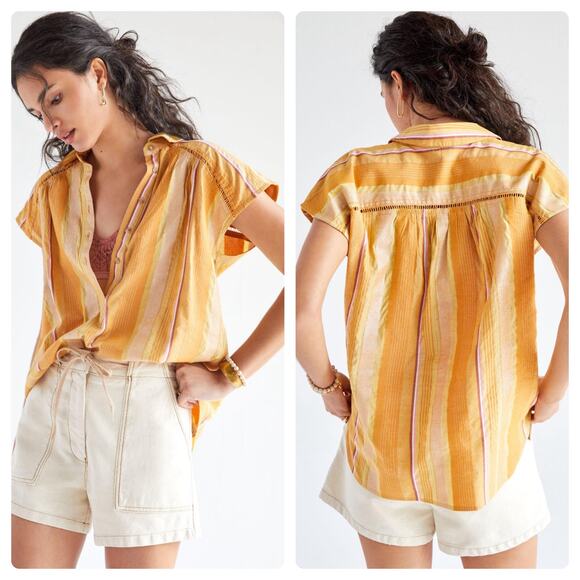 Pilcro by Anthropologie Tops - Anthropologie Pilcro The Serena Surf Button Down Shirt S